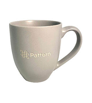 Ceramic Bistro Coffee Mug - Matte Grey