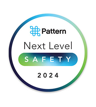 Pattern Next Level Safety Sticker - 2" Diameter