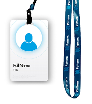 PA1-NMB001-KIT - Pattern Name Badge with Lanyard Kit