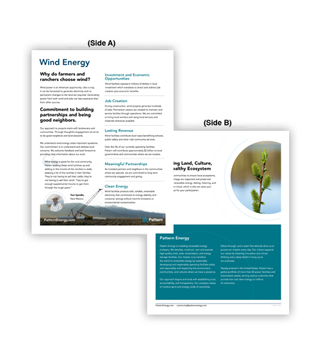 PA1P-S013 - Wind Energy | Fact Sheet (Pack of 50)