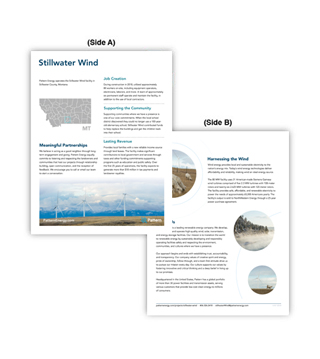 Stillwater Wind | Fact Sheet (Pack of 50)