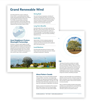 Grand Renewable Wind | Fact Sheet (Pack of 50)