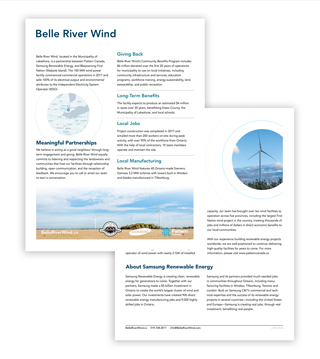 PA1P-S025 - Belle River Wind | Fact Sheet (Pack of 50)