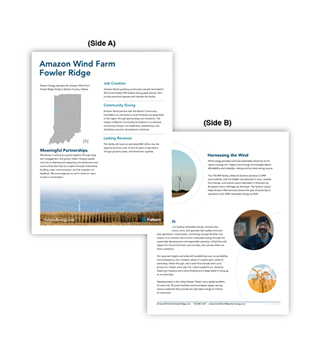 PA1P-S032 - Amazon Wind Farm Fowler Ridge | Fact Sheet (Pack of 50)