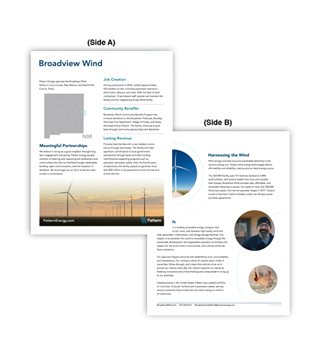PA1P-S034 - Broadview Wind | Fact Sheet (Pack of 50)