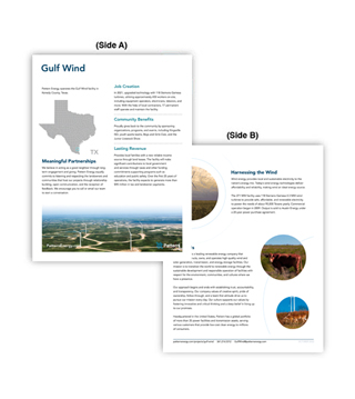 PA1P-S036 - Gulf Wind | Fact Sheet (Pack of 50)