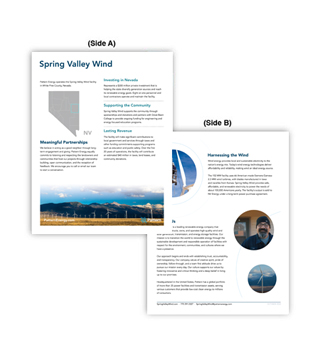 PA1P-S043 - Spring Valley Wind | Fact Sheet (Pack of 50)