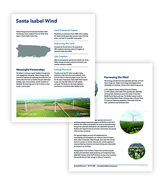 PA1P-S052 - Santa Isabel Wind | English Fact Sheet (Pack of 50)