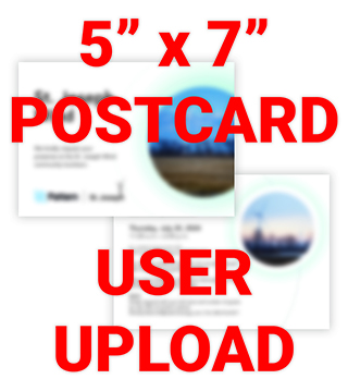 PA1P-U004 - 5 x 7 Postcard with Blank Envelopes - User Upload