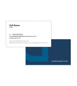PA1P-V002 - Southern Spirit - Contractor Business Card (Box of 250)