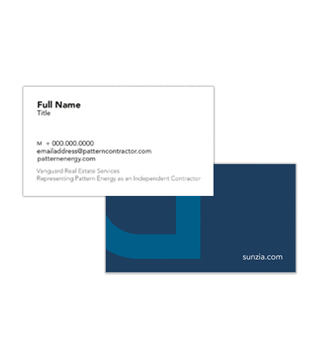 PA1P-V004 - Sunzia - Contractor Business Card (Box of 250)