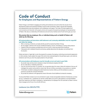 PA1P-S002 - Code of Conduct (Pack of 50)